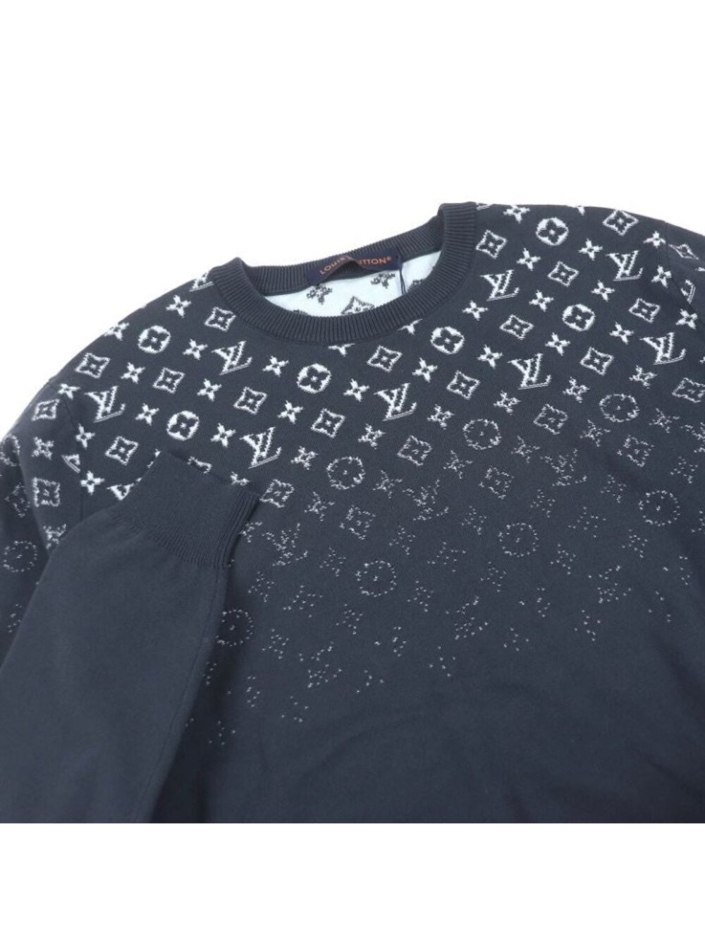 Louis Vuitton 2024 1 Afapp Monogram Gradient Crewneck Sweater Knit Blue Grey - Picture 2 of 9
